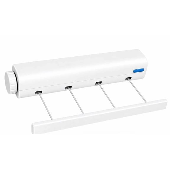 Retractable Multi-line Clothesline Dryer, Retractable Clothesline Outdoor Indoor, 4 Line 10.5Ft Wall‑Mounted Clothes Line Slim Space‑Saving Laundry