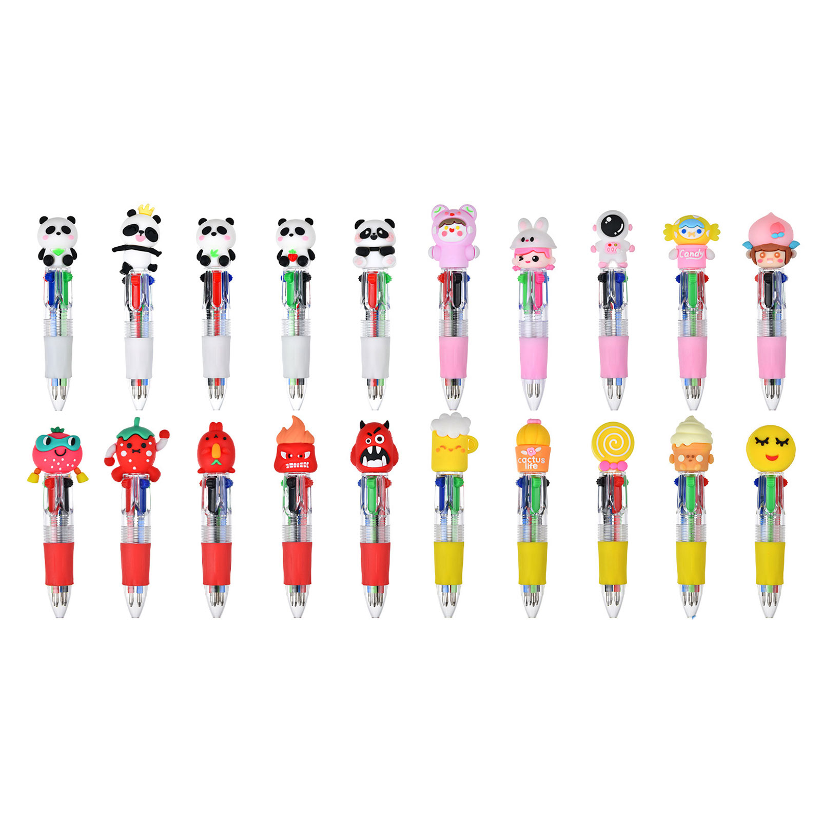 Pen Retractable Note Retractable Multicolored Pen 4 Color-in-1 Ballpoint Pens 0.7mm Tip for ...