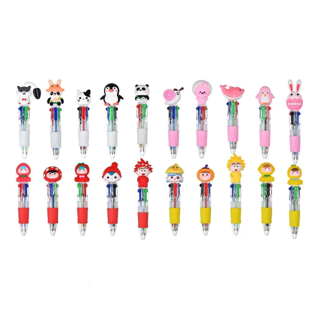 Pen Retractable Note Retractable Multicolored Pen 4 Color-in-1 Ballpoint Pens 0.7mm Tip for ...