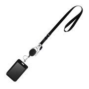 Retractable Name Card Badge Holder with Lanyard Carabiner Badge Reels Retractable Badge Reels for Key Name Card