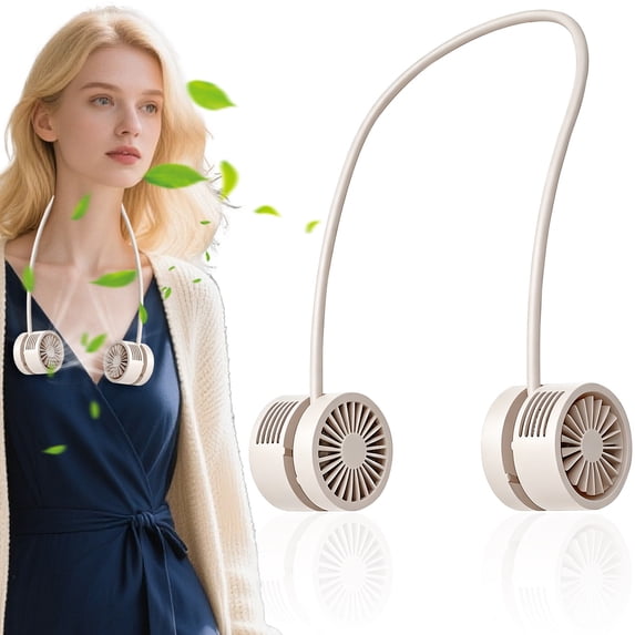 Retractable Neck Fan, Rechargeable Portable Neck Fan with 3 Speeds, Hands-Free Wearable Fan, 360° Airflow, Foldable Design for Travel, Festivals, Walking, Gym and Daily Use