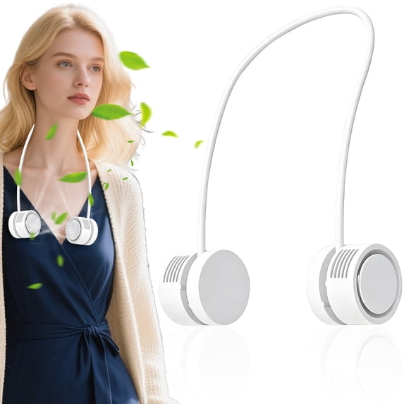 Retractable Neck Fan, Rechargeable Portable Neck Fan with 3 Speeds, Hands-Free Wearable Fan, 360° Airflow, Foldable Design for Travel, Festivals, Walking, Gym and Daily Use