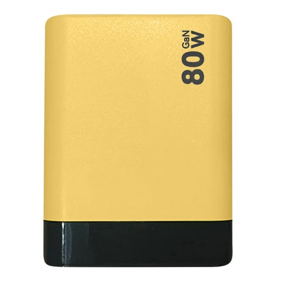 Retractable PD Fast Charger 80W 3-in-1 Wall Plug with Scalable USB-C Cable 2 USB Ports for Phone Laptop Tablet Quick Charging Compact Travel Charging Station Foldable Design