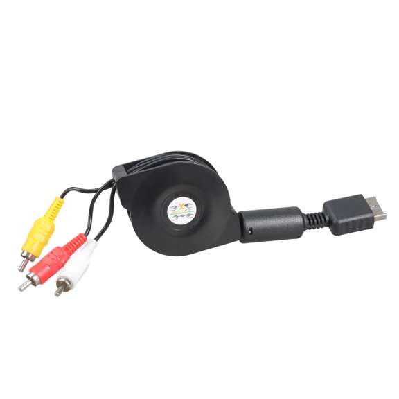 Retractable PS1 AV Cable 1.7M Gold-Plated Connectors Design