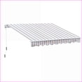 thumbnail image 1 of Retractable Patio Awning 10' x 8', Manual Crank UV Water Resistant for Deck Balcony Yard | Beige | Aluminum, 1 of 8