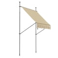 thumbnail image 1 of Retractable Patio Awning 6.5' x 4', Non-Screw Mount, UV Resistant, Adjustable Angle, Outdoor Sun Shade for Window, Door, or Porch - Beige, 1 of 9