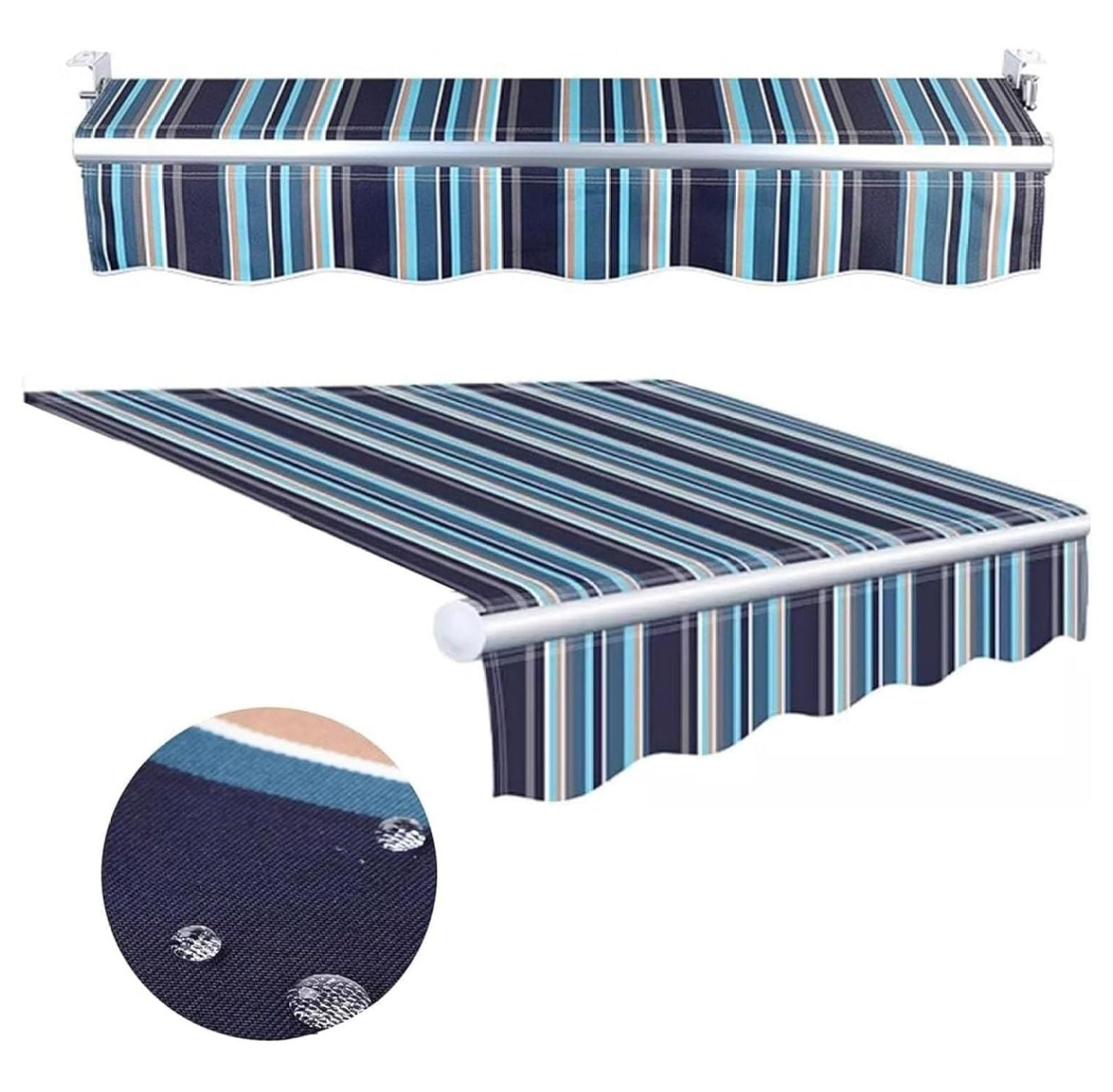 Retractable Patio Awning Replacement Fabric Waterproof Many Sizes Shade