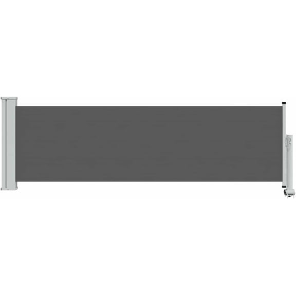 Retractable Patio Side Awning with PU Coated Fabric, Adjustable Privacy Screen for Wind and Sun Protection, 118.1 Inches Full Extension, Powder-Coated Iron Frame