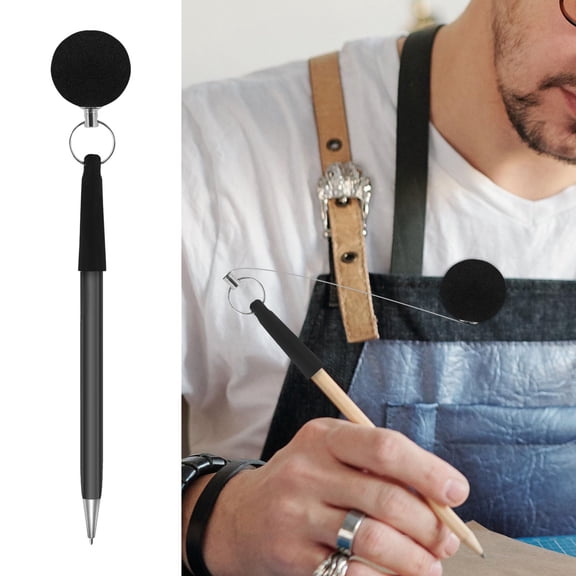 Retractable Pen Holder Silicone Pull Pencil Organizer with Elastic Lanyard—Universal Desk Accessory for Doctors Carpenters Waitstaff Students and Construction
