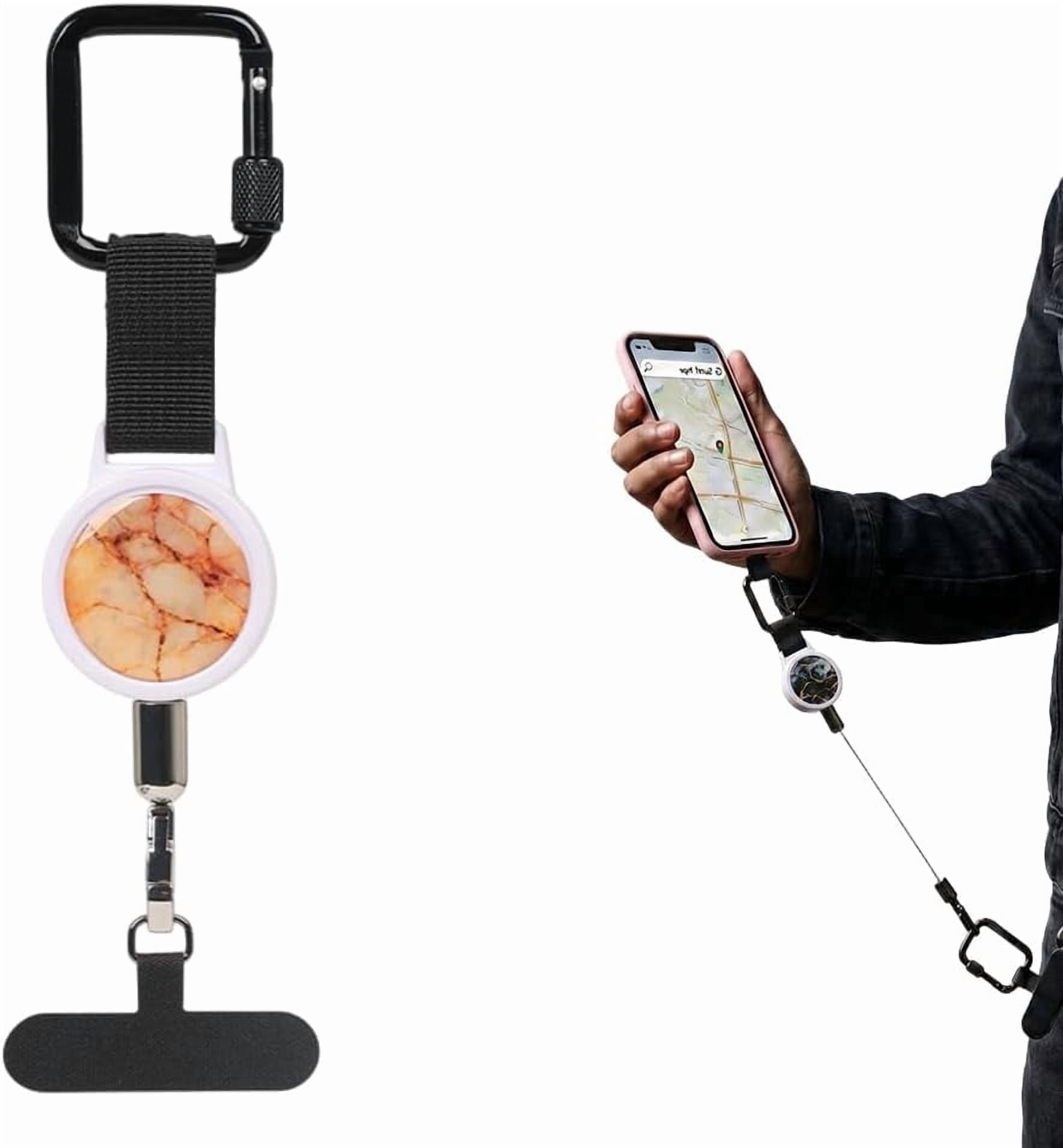 Retractable Phone Lanyard - Anti-Theft Tether with 360° Swivel Carabiner for Hiking Skiing Cycling