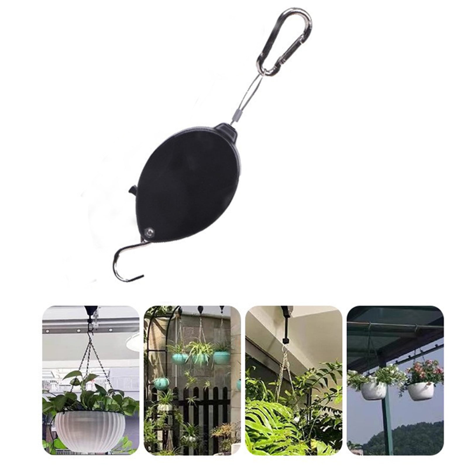 Retractable Plant Hanger,Plant Pulleys for Hanging Plants,Easy to Raise