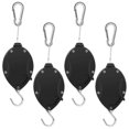 thumbnail image 1 of Retractable Plant Pulley Adjustable Hanging Flower Basket Hook Hanger, 62.99 in (160 cm), 45 lbs (25kg) Max Load, Long-lasting Metal, Spring Retractable Mechanism, Ideal for Garden and Indoor Hanging, 1 of 5