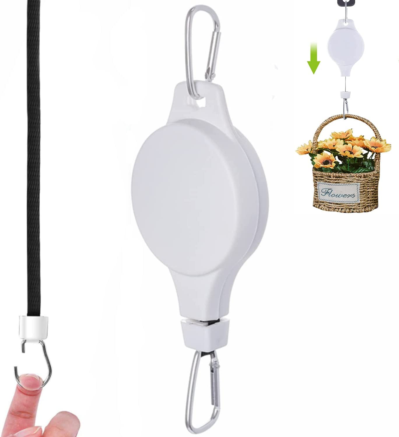 Retractable Plant Pulley, Hanging Basket Pulley, Plant Pulley Hanger