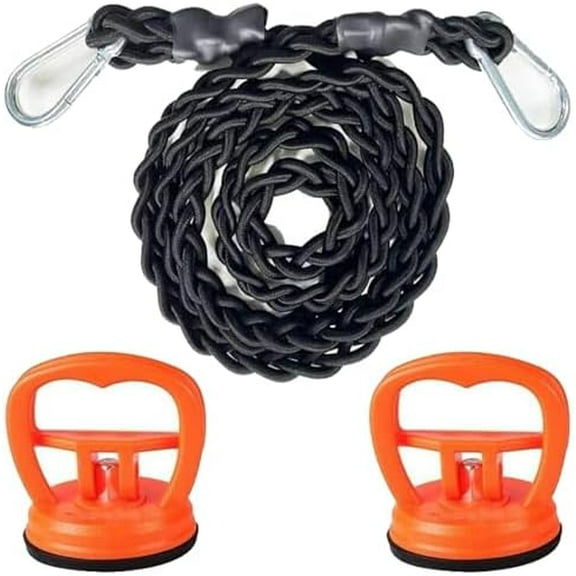 Retractable Portable Clothesline for TravelTri-Braided Clothing line with Strong Suction Cups and Metal Hooks, for Indoor Laundry Drying line,Outdoor Camping Accessories, Without Clothes Clips