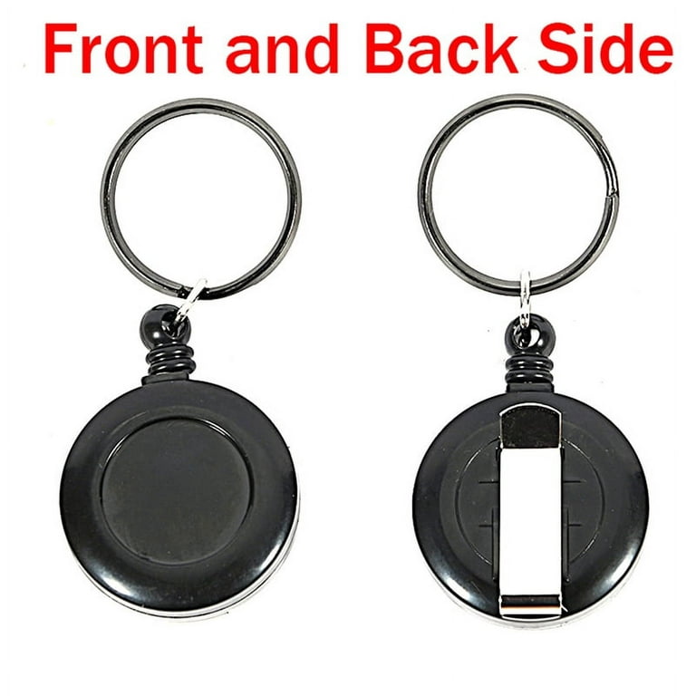 Retractable Pull Badge Reel Lanyard Holder Reels Recoil Belt Key Ring Chain  Clip