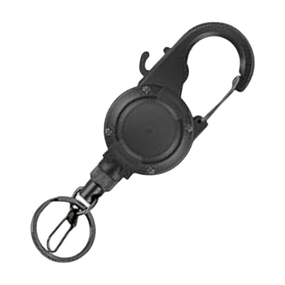 Retractable Pull Badges Holder Steel Wire Rope Buckle Holder Reel Carabiner Keychain Outdoor Keychain Tool