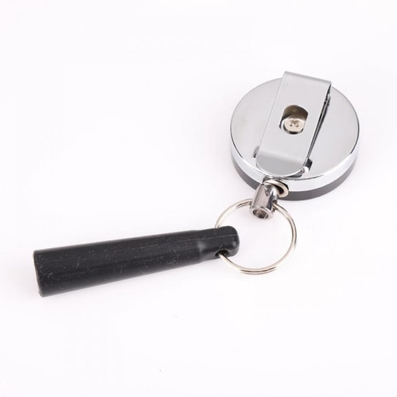 Retractable Pull Pen & Pencil Holder Anti Lost Rope Key Ring Chain Belt Clip