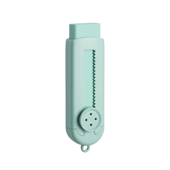 Retractable Push Eraser for Kids, Cute Pastel Mechanical Rubber Eraser with Clip, No Sharpen Needed Clean Precision Correction for School Art Office Supplies, Mint Green