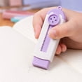thumbnail image 1 of Retractable Push Eraser for Kids, Precision Mechanical Rubber Eraser with Clean Tip, Ergonomic Pen Style for School Homework Drawing, Durable Plastic Case, Blue, 1 of 5
