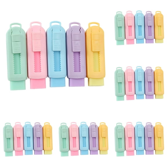 Retractable Push Pull Clean Eraser No Smudge for Office Drawing