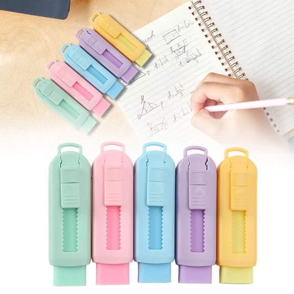 Retractable Push Pull Clean Eraser No Smudge for Office Drawing