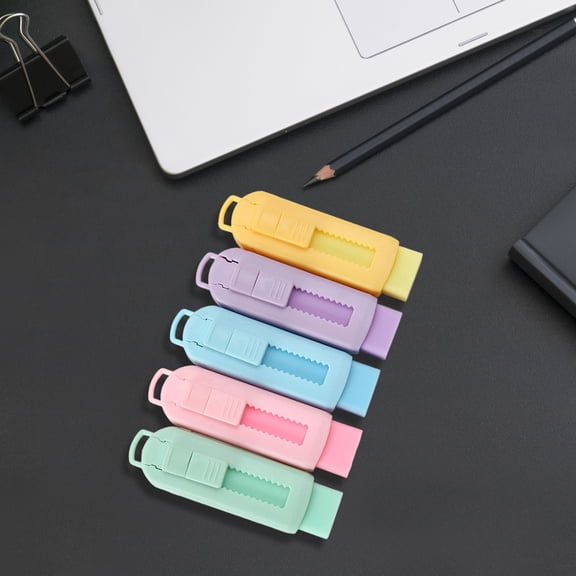 Retractable Push Pull Eraser Clean No Smudge Stationery Drawing Office