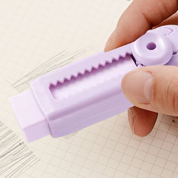 Retractable Push Pull Eraser No Crumble No Design For Precision Erasing Perfect For Students Use Office&Craft&Stationery