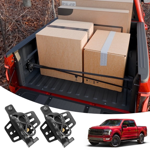 Bomely Retractable Ratchet Straps for 2009-2014 Ford F150 Retracting Straps Auto Retract Securing Strap Tie Down System 2PCS