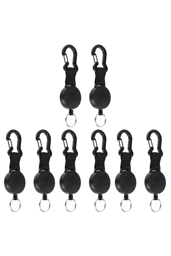 Retractable Reel Clip Anti-lost Key Holder 8 Pcs Easy-to-pull Keychain Ring Outdoor Rings Keychains Stretchable