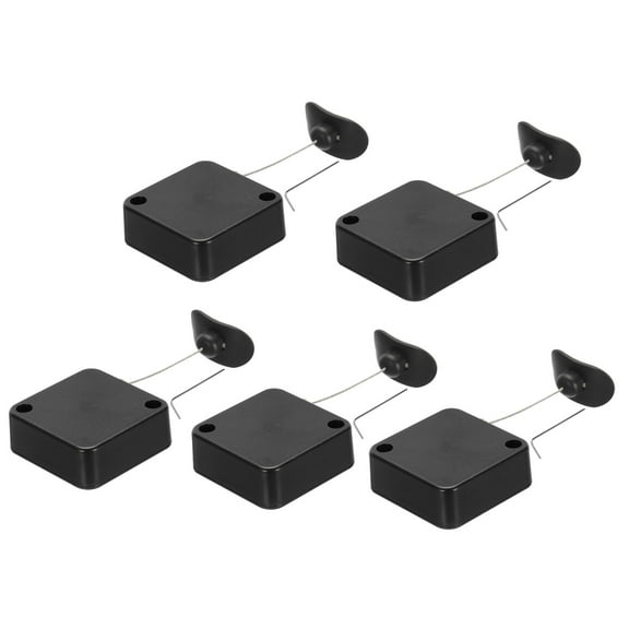 Retractable Remote Control Arc Terminal Lock for TV,Cable Lock 5PCS Black 59.06"