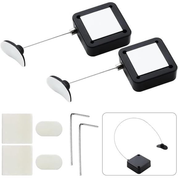 Retractable Remote Control Tether, Remote Rescue, 6.6Ft /2M Remote Control Security Lock for TV and DVD, Never Lose Your Remote Again- 2 Pcs