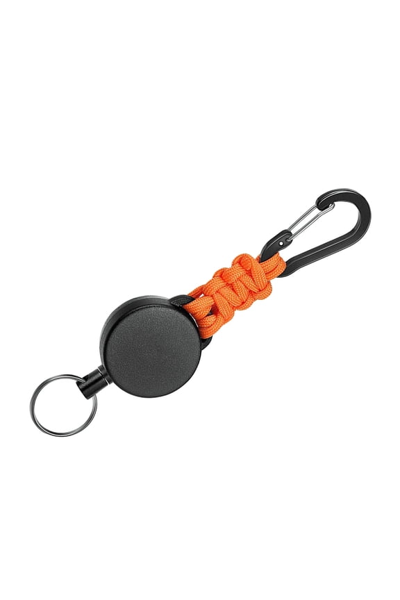 Retractable Rope Carabiner Keychain Paracord Braided Keychain for Men Women