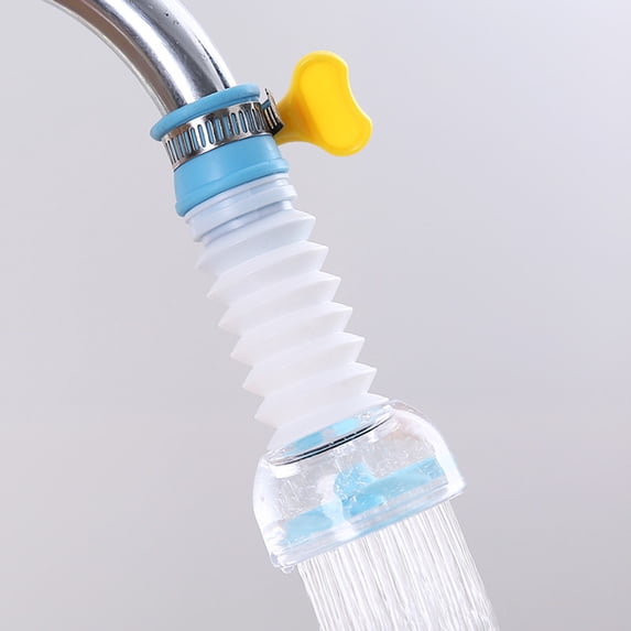 Retractable Rotatable Kitchen Faucet Nozzle with Water-Saving Aerator and Flexible PVC Sleeve