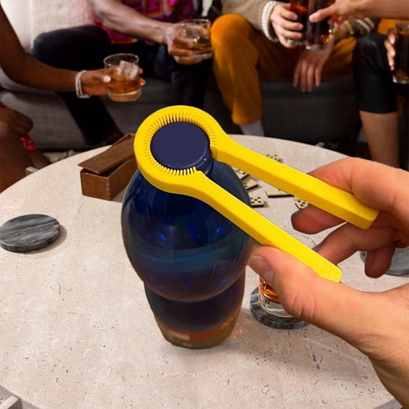Retractable Round Bottle Cap Opener Plastic Cap Remover for Most Bottles (1.16 Inch)