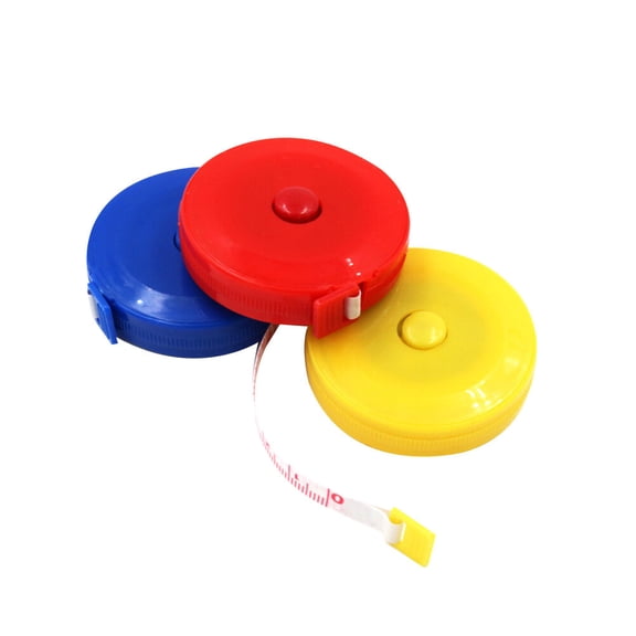 Supvox 10Pcs Compact Tape Measure Retractable with Lock Accurate Inches and Centimeters Assorted Colors