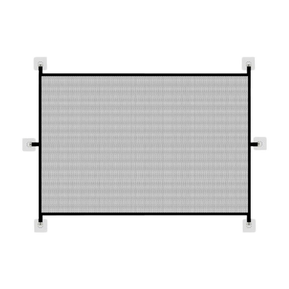 Retractable Safety Gate for Stairs & Doorways - 28.3" Tall Mesh Pet Gate - No Drill Installation Dog Barrier for Indoor/Outdoor Use - 70.8" Wide