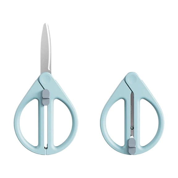 Retractable Safety Scissors with Blunt Tips, Portable Travel Cutting Tool for Office, Home, and Everyday Use, Compact and Convenient Design