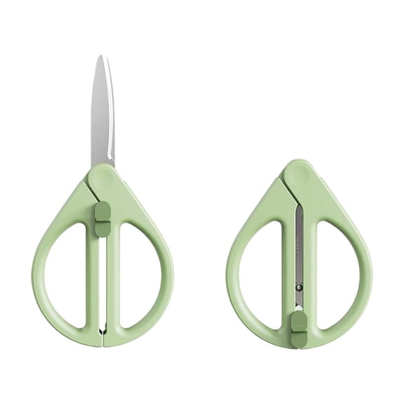 Retractable Scissors Safety Blunt Tip Plastic 14.4x9x1cm Light Blue