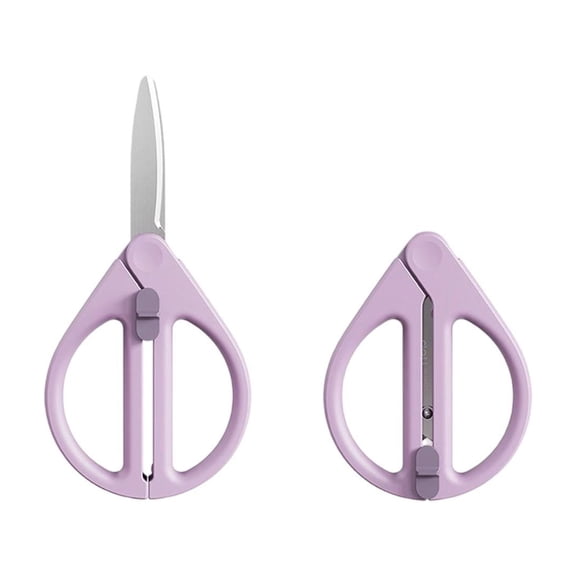 Retractable Scissors Safety Blunt Tip Plastic 14.4x9x1cm Light Blue