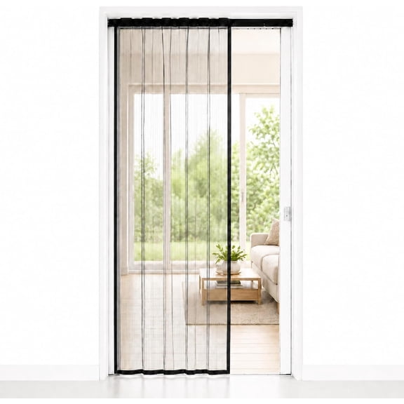 Retractable Screen Door with Track, Fits 38" x 83" Door, Sliding Design, Fiberglass Mesh, Closure, Screen Door Mesh for Patio, Front, , Single Door