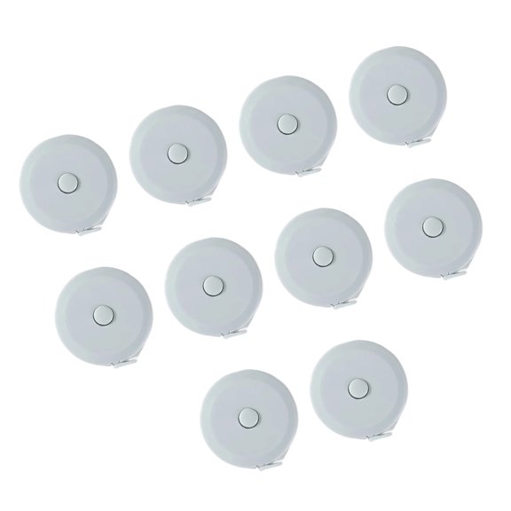 Retractable Sewing Measuring Tape Set, 10 Piece Soft Tape Measure with Portable Round Case for Tailoring and Crafts