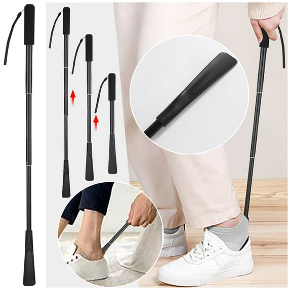 Retractable Shoe Horn Fieroe, Retractable Shoe Horn, 1X Shoe Horn 1X Storage Bag, Aluminum Handled Shoe for Horn Inches Shoe Long Inches-33.4 Horn Retractable 13 Office&Craft&Stationery