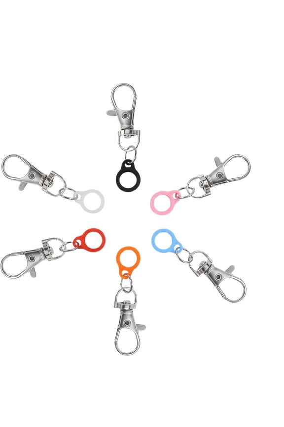 Retractable Silicone Pen Holder Keychain With Lobster Clasp Pack Of 6 For Medical Workers Id Badge
