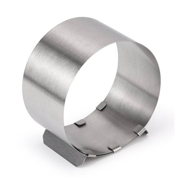 Retractable Silver Round Shape Cake Cutter Stainless Steel Adjustable Cake Foam