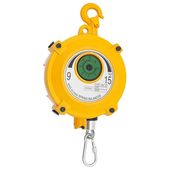 Retractable Spring Balancer, 20-33lbs(9-15kg) Tool Balancer with 4.9ft Long Wire Rope and Hook, Retractable Spring Tool Hanging Holding Equipment, 6.2ft Work Stroke