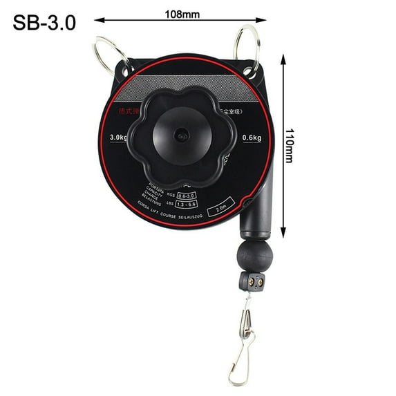 Retractable Spring Balancer Accessory With Hook And Wire Rope