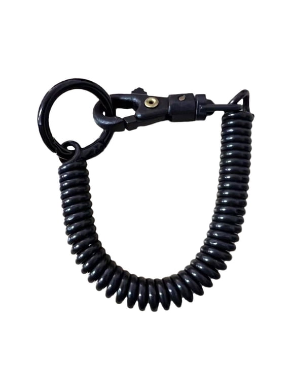 Retractable Spring Keychain Lanyard, Wenini Heavy Duty Telescopic Key Ring for Keys Phone Wallet, Portable ID Badge Holder for Belt Bag Purse Car with Metal Clip