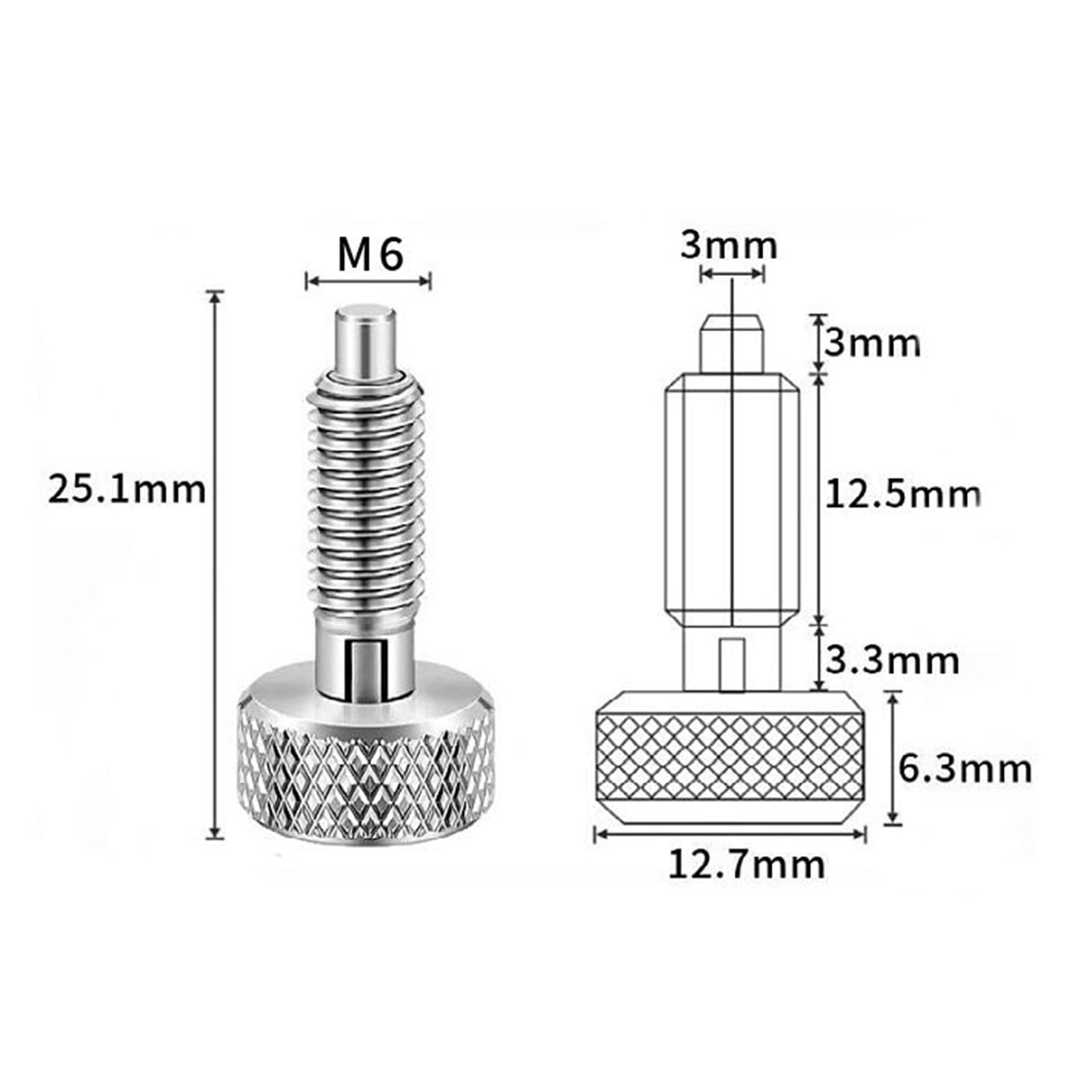 Retractable Spring Plunger with Stainless Steel Locking Handle Quick