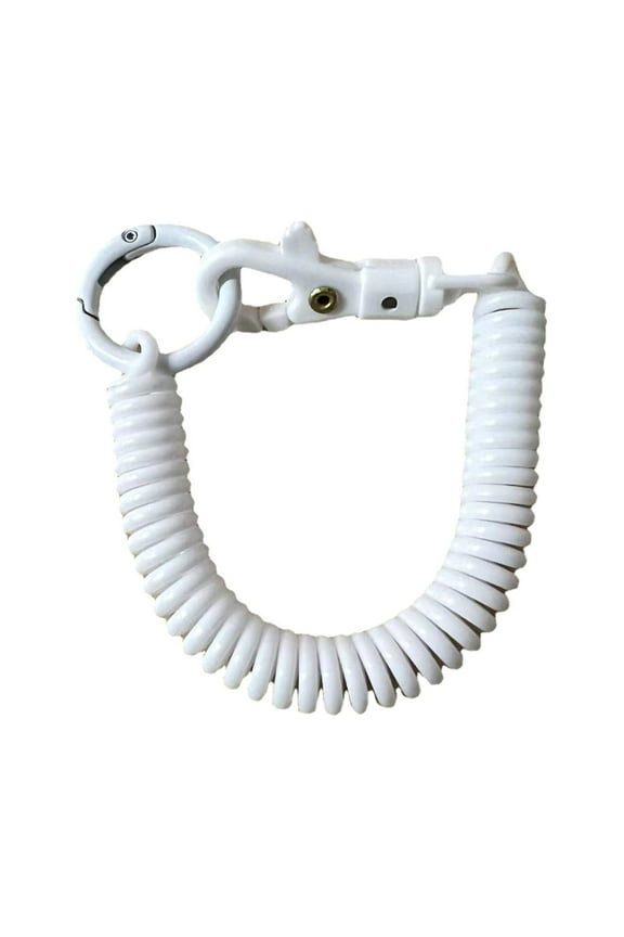 Retractable Spring Rope Keychain & Lanyard - Telescopic Mobile Phone Lanyard, Durable Plastic Spring Cord Key Chain, Multi-Functional Lanyard for Keys, Phones & Small Gadgets