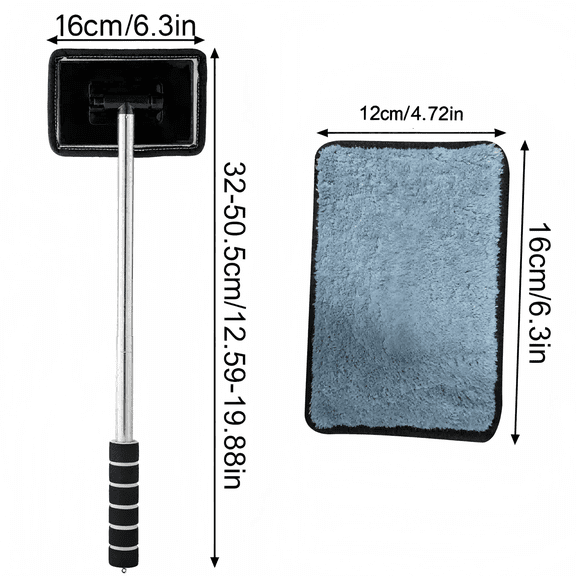 Retractable Stainless Steel Window Wiper with Cleaning Cloth, Green Kitchen pot bowl daily scrubbing,Cleaning brush,Carbon steel